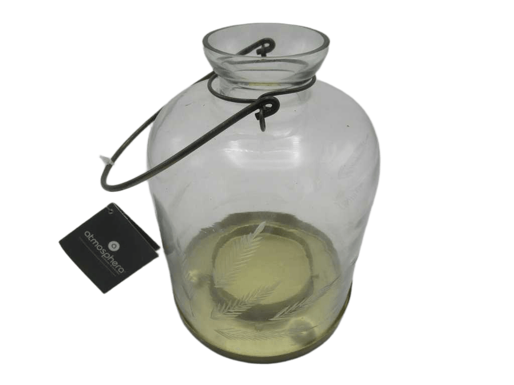 Lantern Chiseled Glass H17