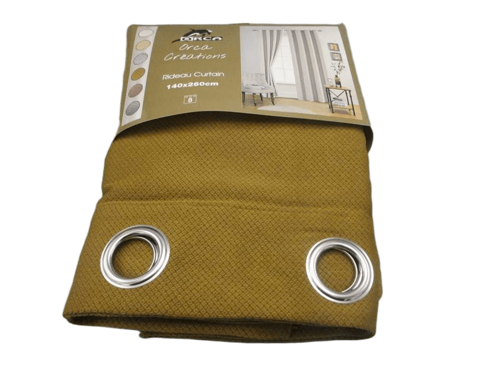Curtain 140x280 Cm 100% Polyester 8 Ring 320gsm With Packing Hanger