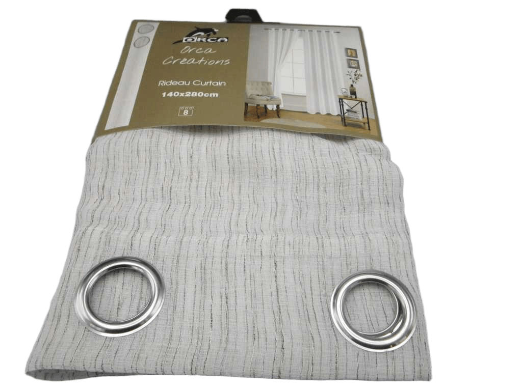 Curtain 140x280 Cm 90% Polyester 10%linen 8 Ring 195gsm With Packing Hanger