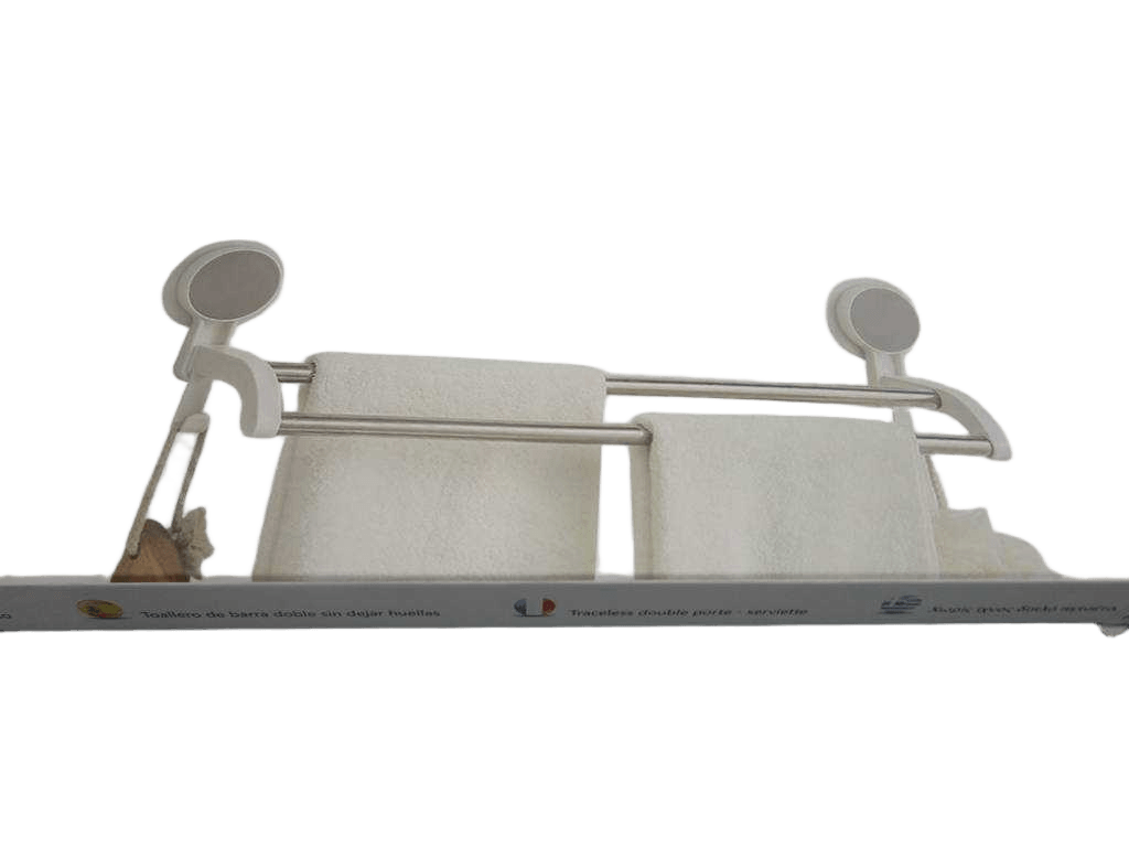 Towel Rack Wall -Mounted With 2 Rods Color Box