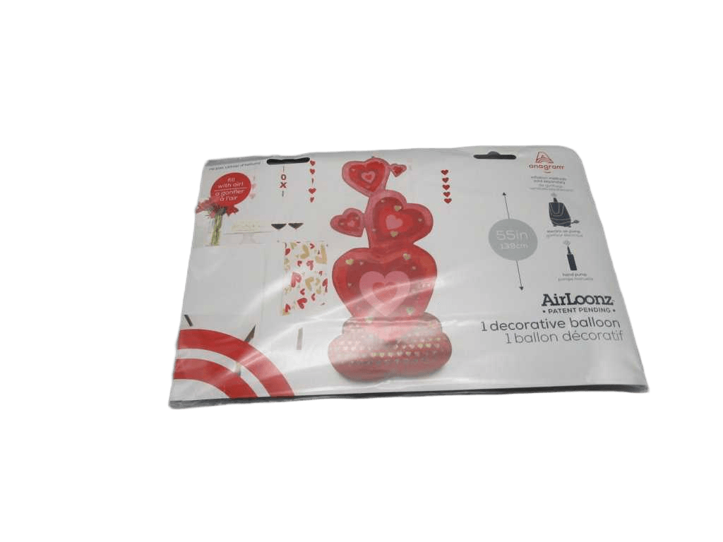 Balloon Airloonz Stacking Hearts Foil P71 Packaged 63 Cm X 139 Cm