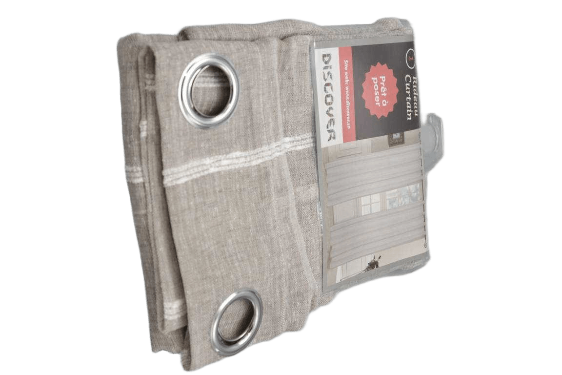 Curtain, 8 Rings Silver 140*270 Brown 1cl=