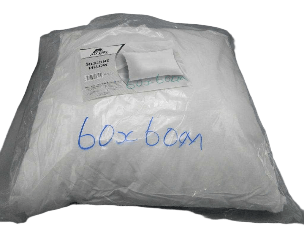 Pillow Polycotton 100 Gr , 140 Fil 65% Cotton 35% Polyester Filling 800 Gr Vaccum With Insert Card White 60x60