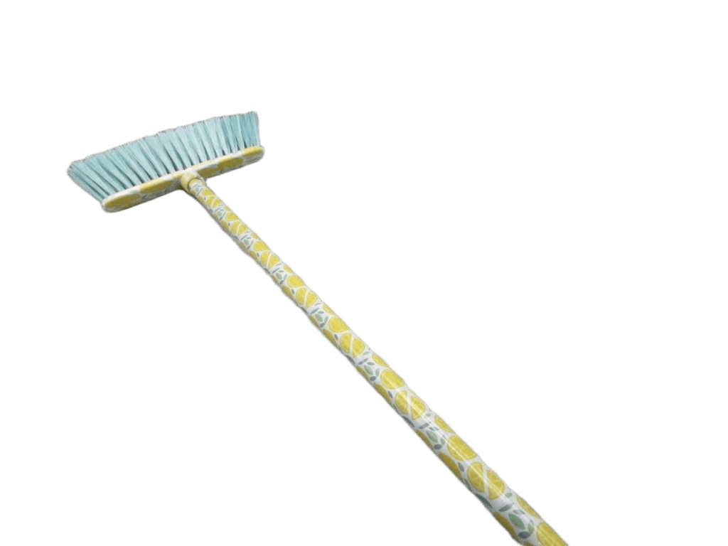 Broom With Lemon Print