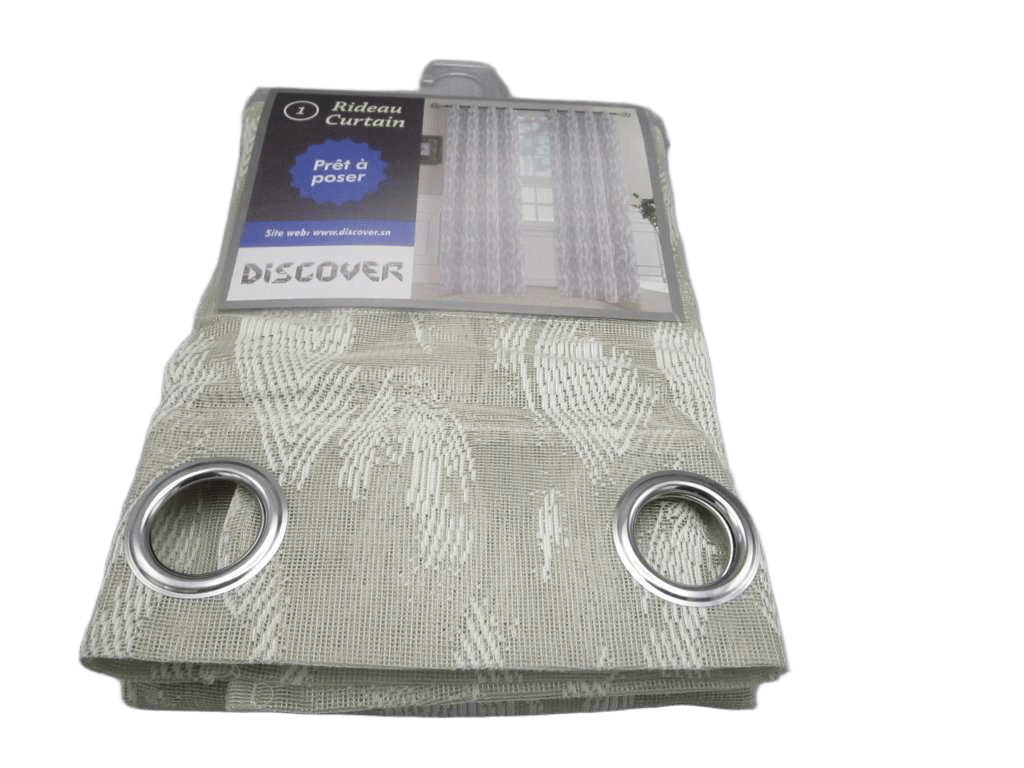 Curtain, 8 Rings Silver 100% Polyester Gsm: 90g