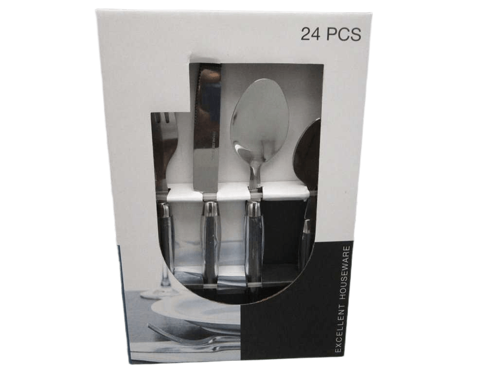 Cutlery Set 24pcs 2ass Clr