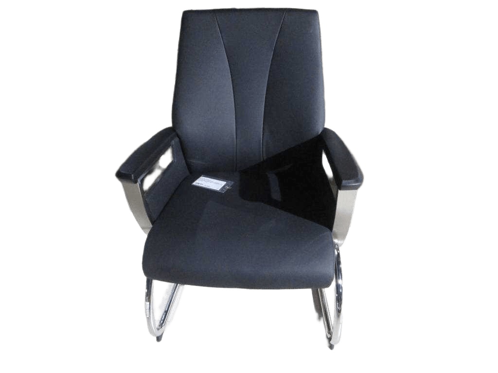 Visitor Chair Pu Stainless Steel Arm/ Chrome Base 169 Black 169 Black