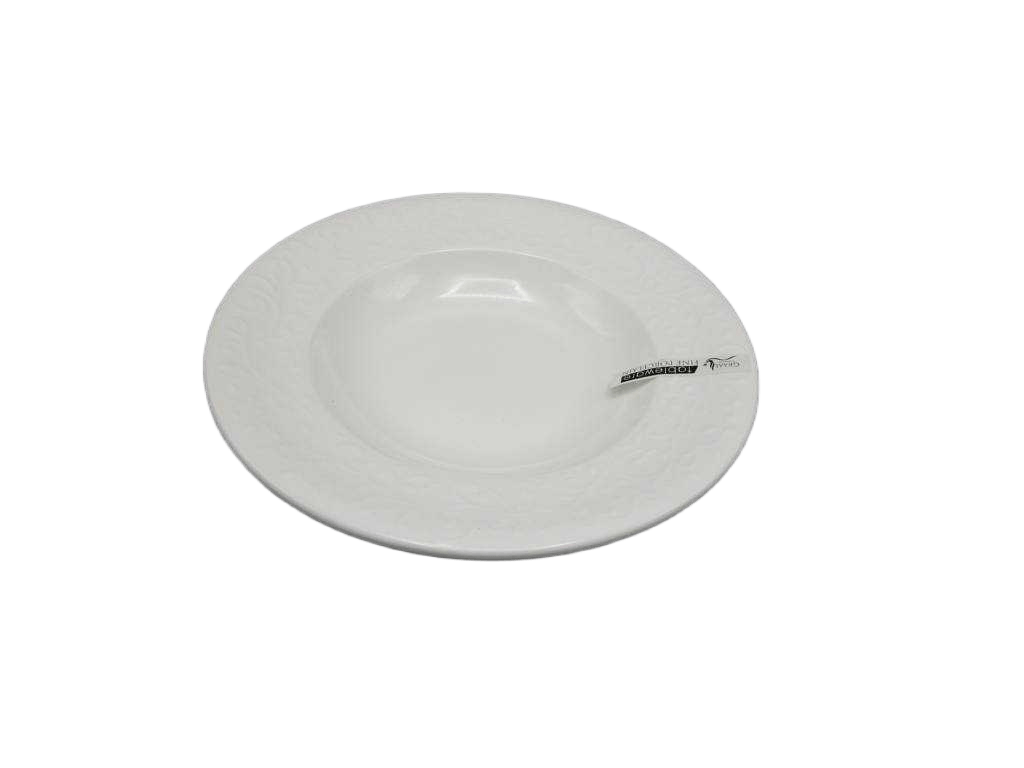 Plate 8.75" Soup D:22x4 White