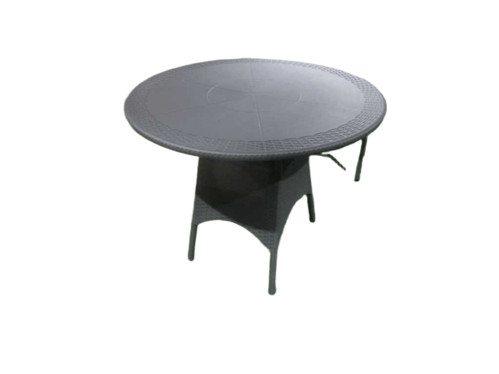 Table New Round Rattan Dark Grey D1000*800mm