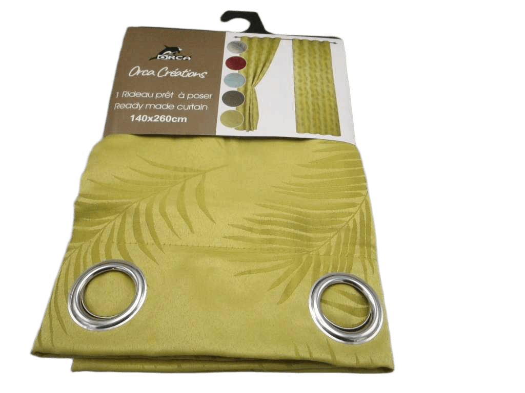 Curtain With 8 Rings Round Teal Matt 100% Polyester Gsm Pvc Packing