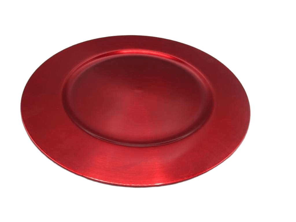Plate For Deco Red 33cm 1cl=