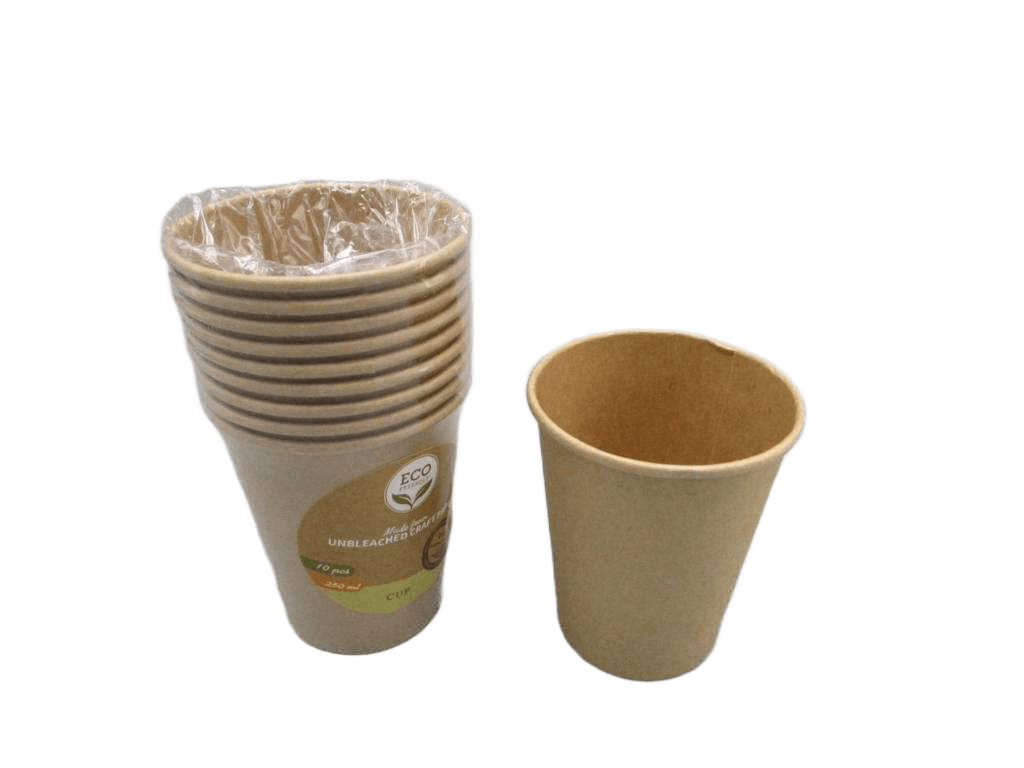 Cup Kraft Paper 250ml 10pcs 1cl=