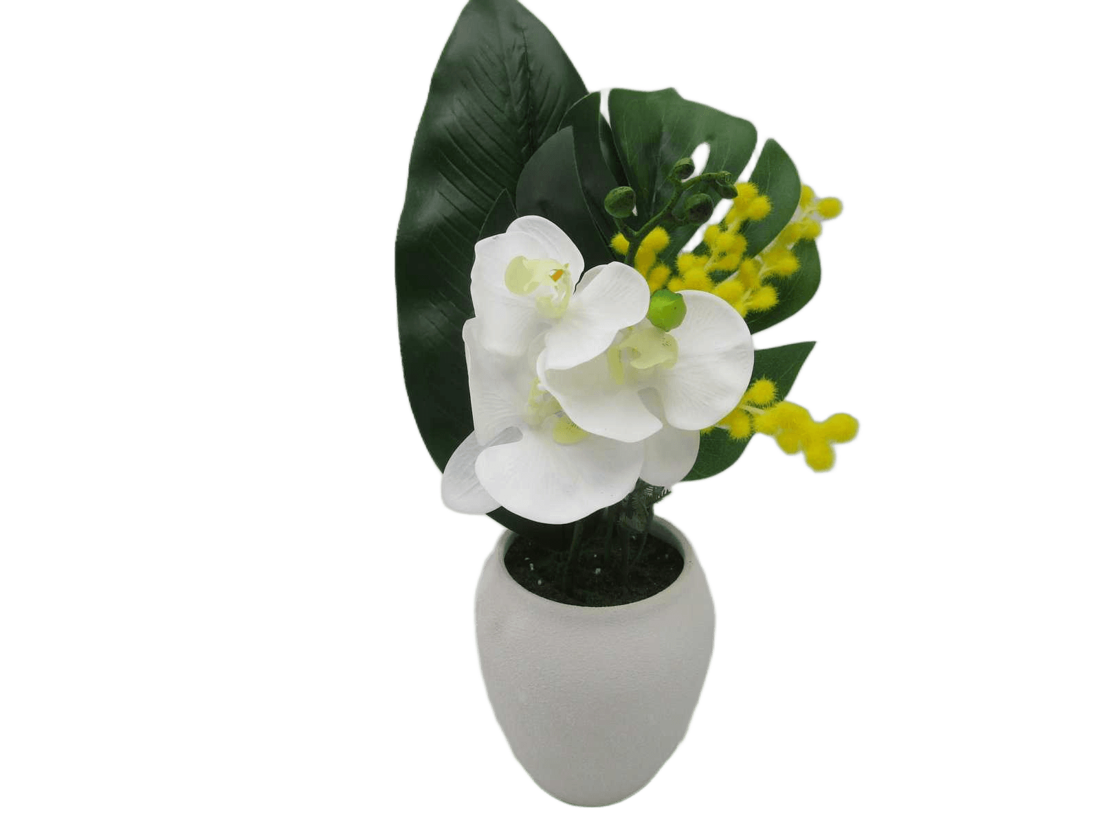 Artificial Orchid In Ceramic Pot
