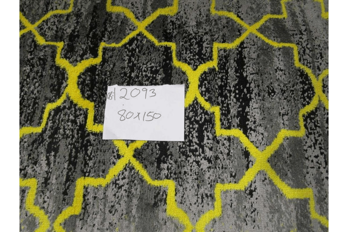 Carpet Microfiber Glamor Design Yellow,grey