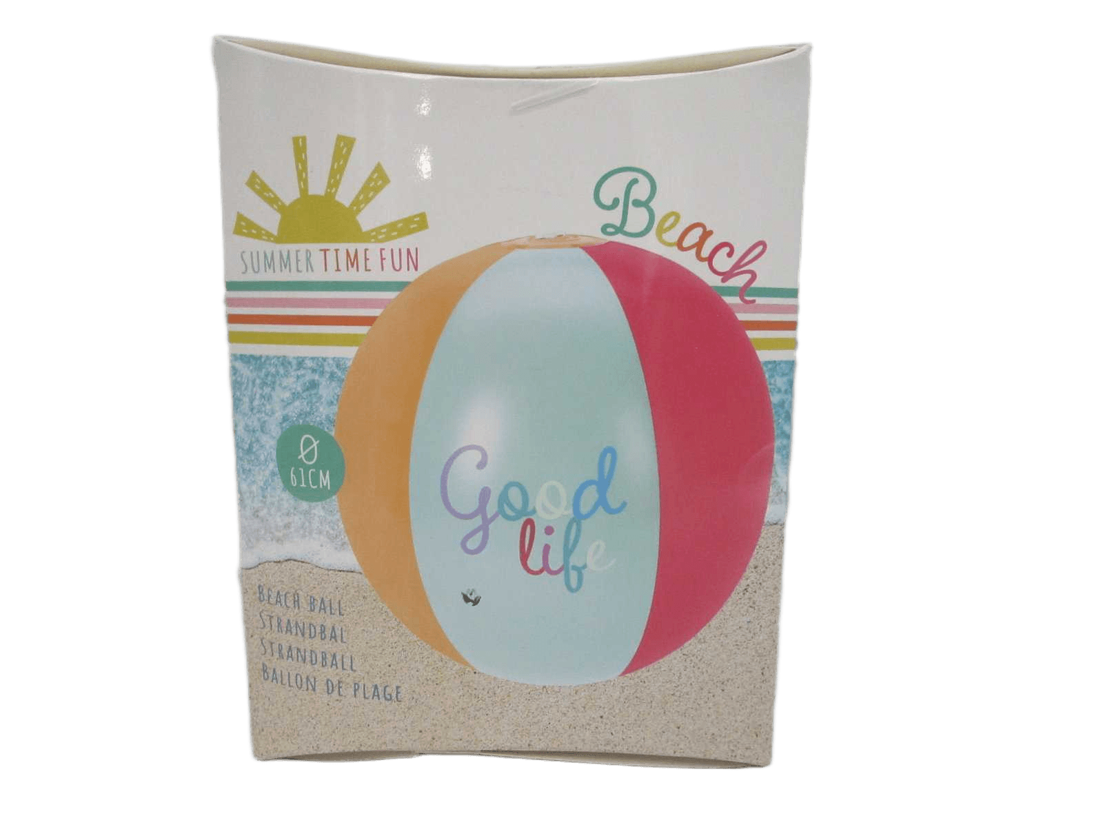 Beach Ball Pv Dia 61cm 2ass