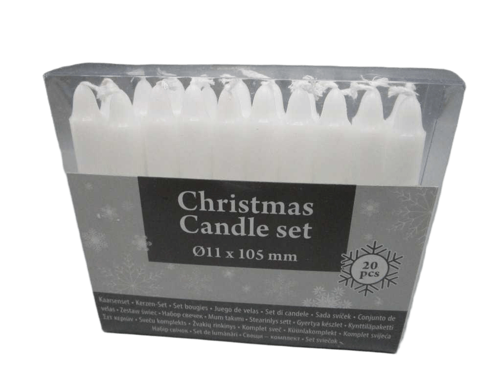 Candle Set 20pcs White