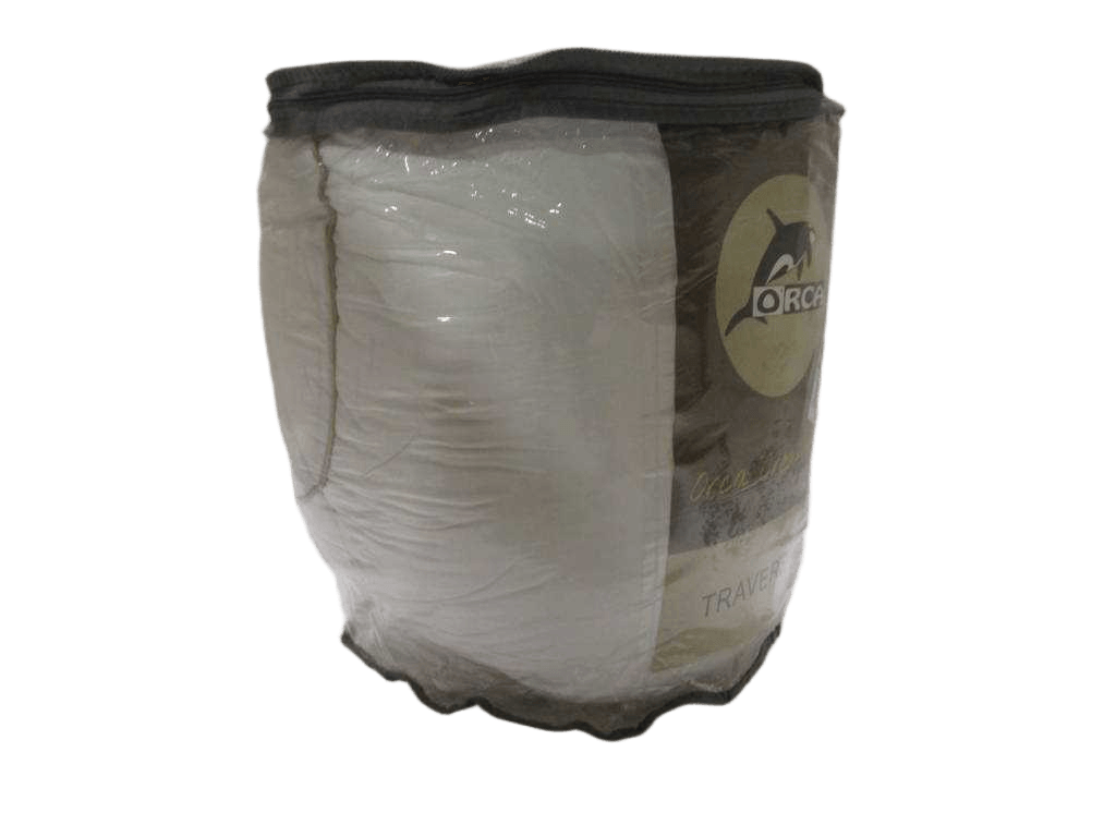 Traversin White With Pipping Taupe, 110x90 Diam Fil 40x40cm, 100 Cotton, With Handbag