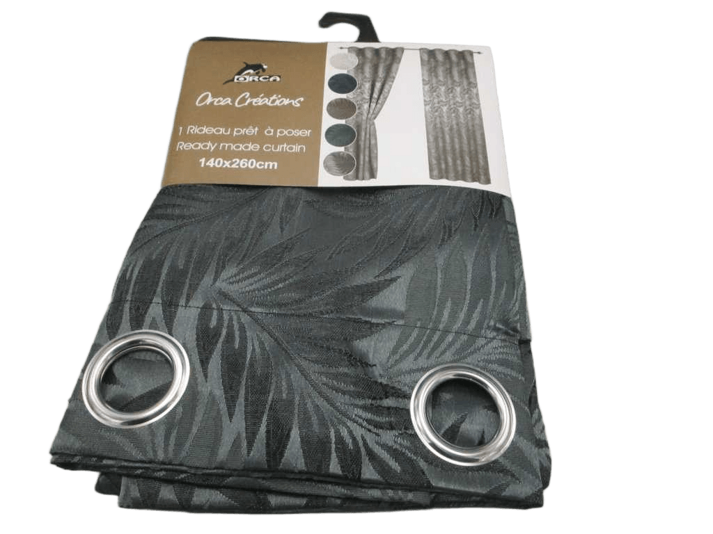 Curtain With 8 Rings Round Teal Matt 100% Polyester Gsm Pvc Packing