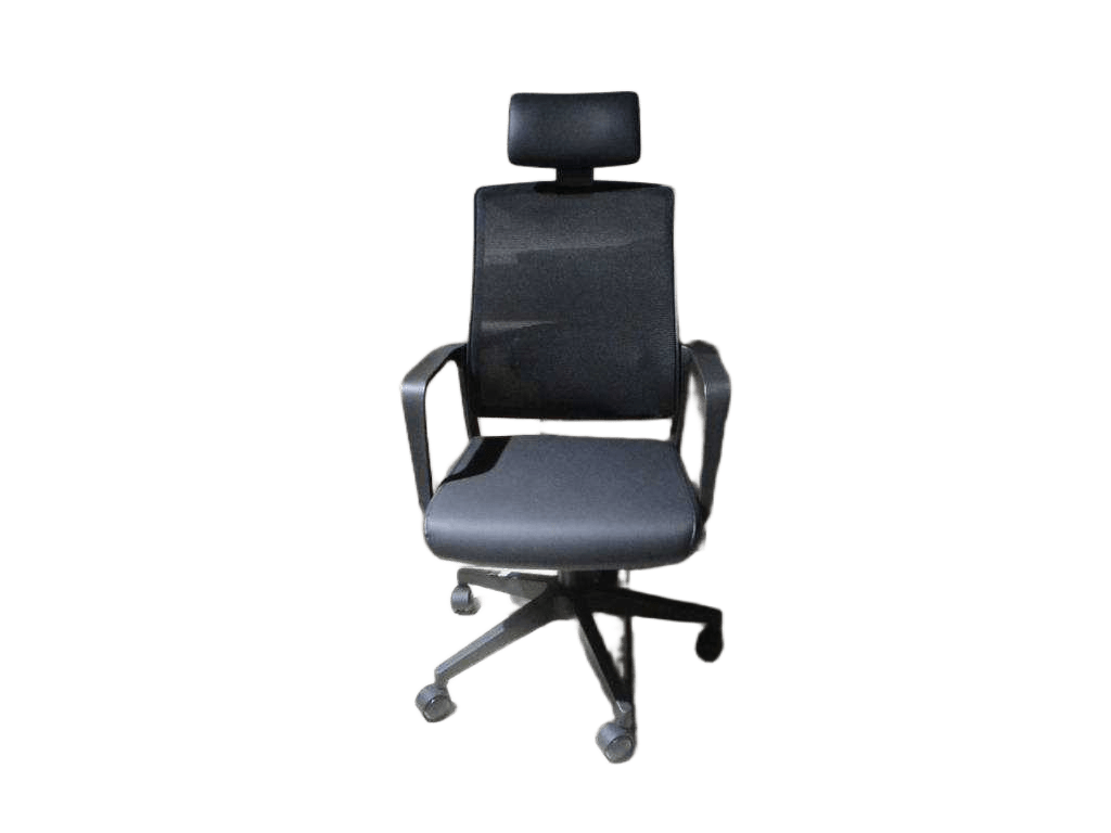 High Back Swivel Chair Black Fram 1ac