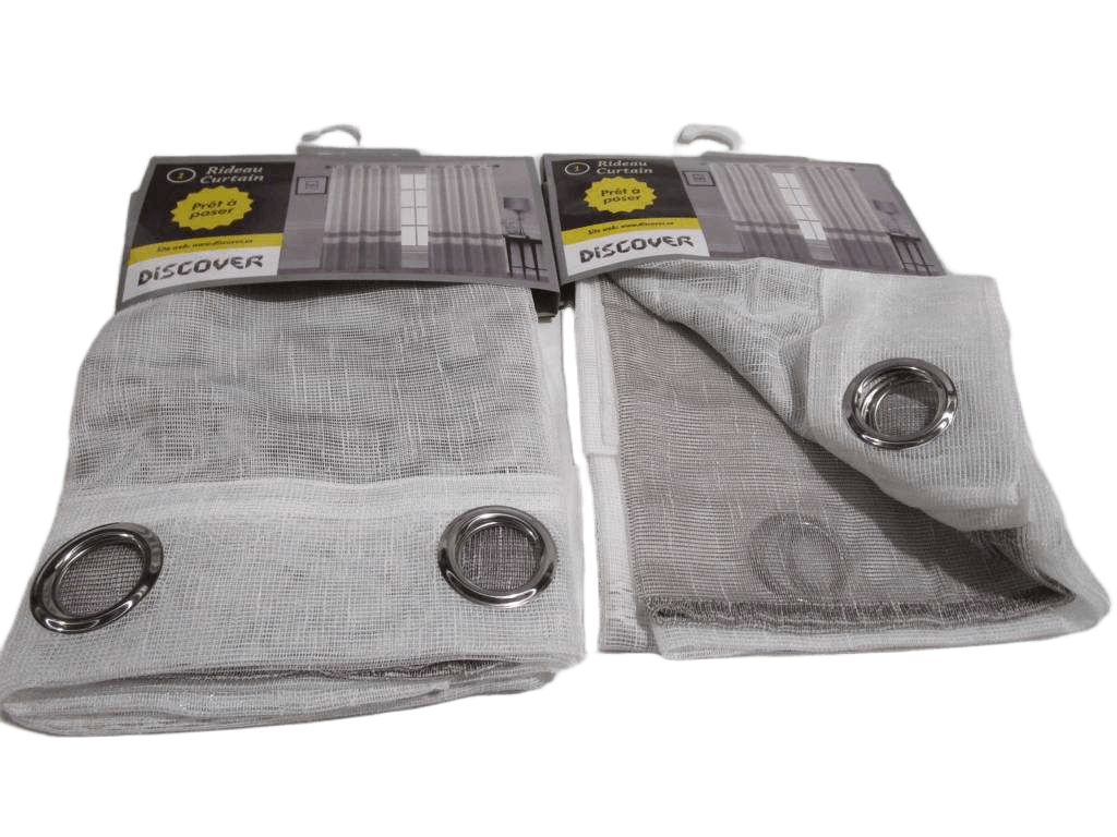 Curtain With 8 Round Rings Silver Brass 100% Polyester 100 Gsm Voilage 1cl=