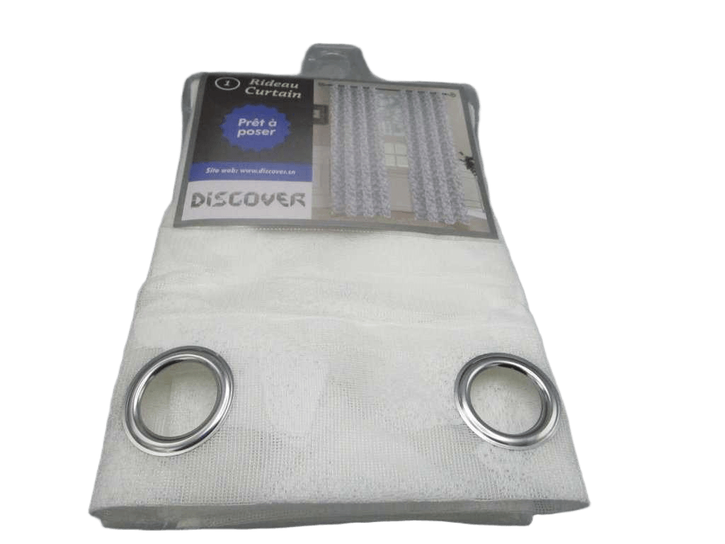 Curtain, 8 Rings Silver 100% Polyester Gsm: 104g