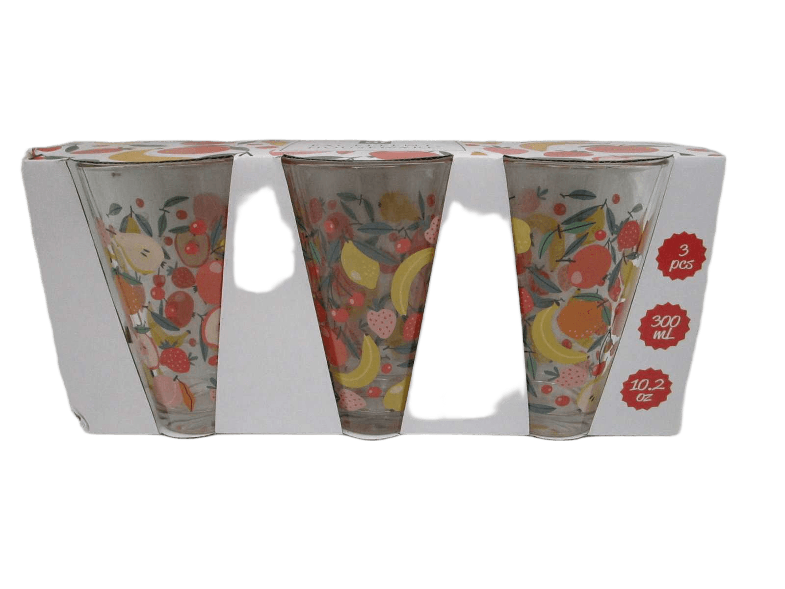 Drinking Glass 3pc Fruity Fres