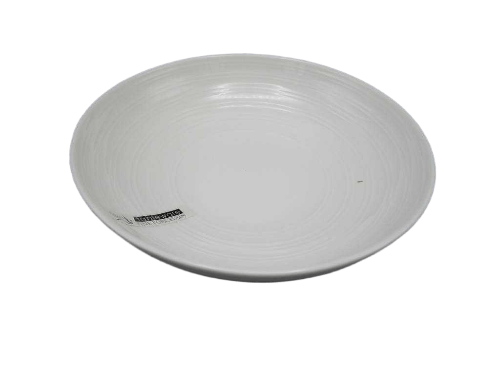 Plate 8" Deep D:20.5x5 White