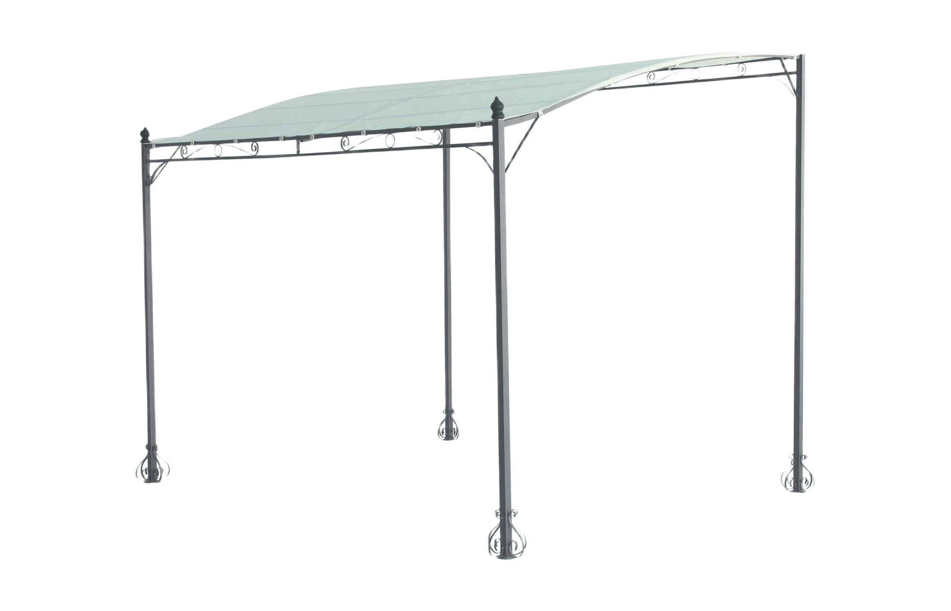 Wall Gazebo 3x2.5x2.5m Meter Raw White Topsteel Tube And Polyester Cover