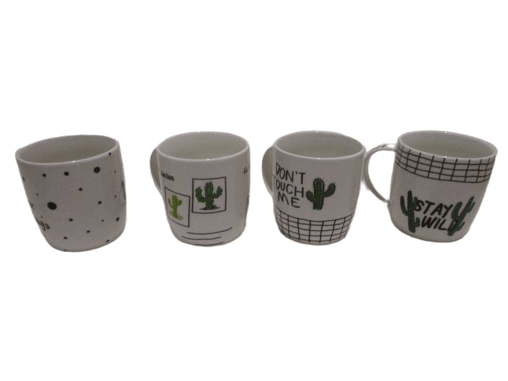 Mug Cup-Cactus 350cc4 Color Ass
