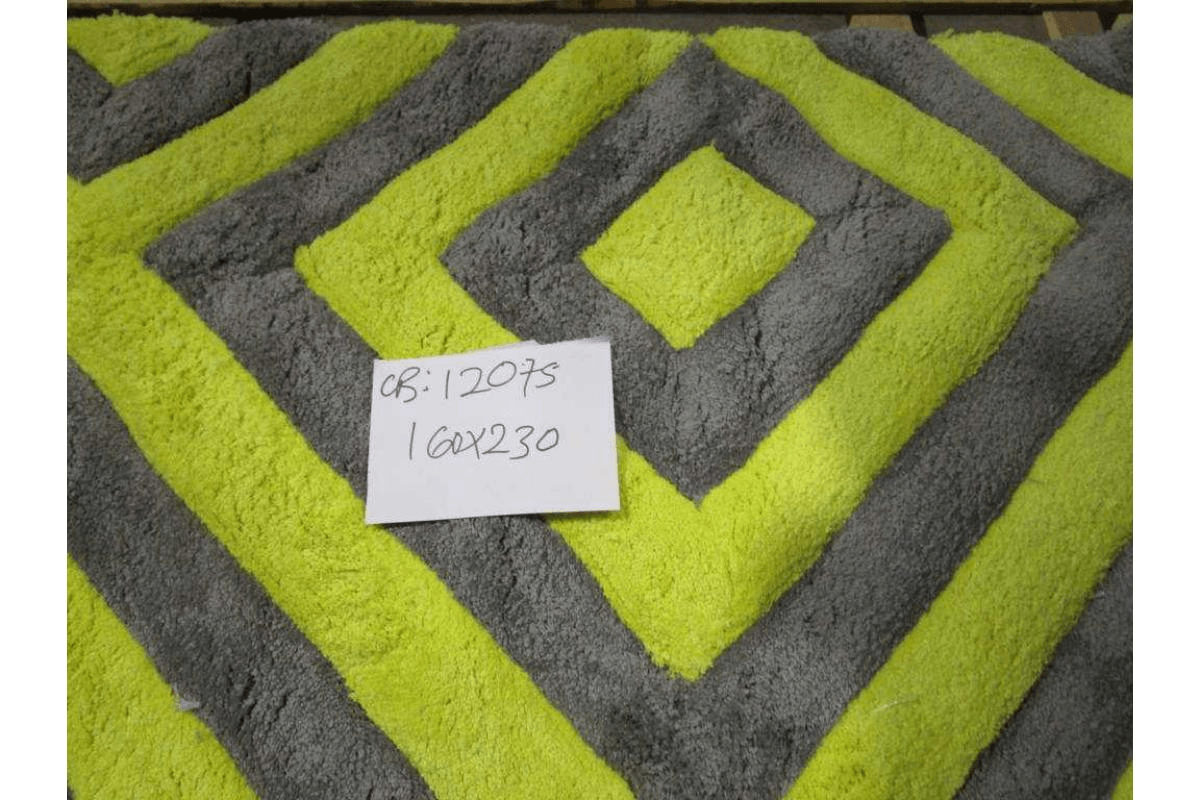 Carpet Microfiber 3d Grey Yellow