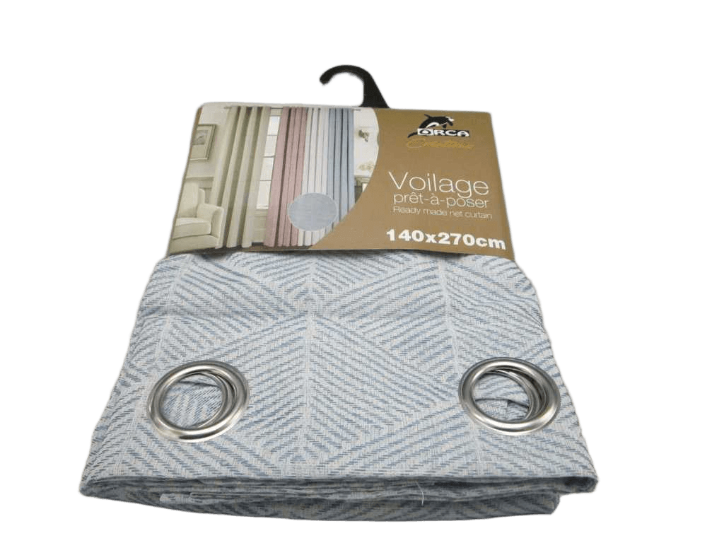 Curtain Jacquard Voile Window Curtain 8 Rings 100% Polyester 110gsm 43x28x23
