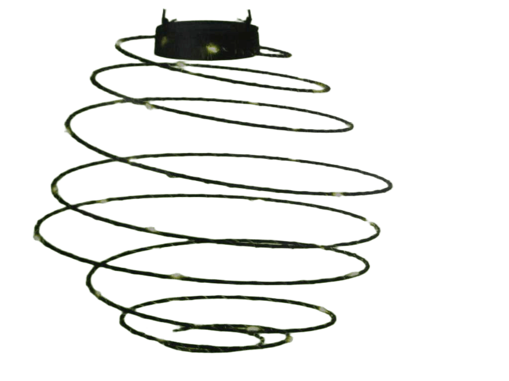 Lamp Solar Spiral Oval 2ass Clr