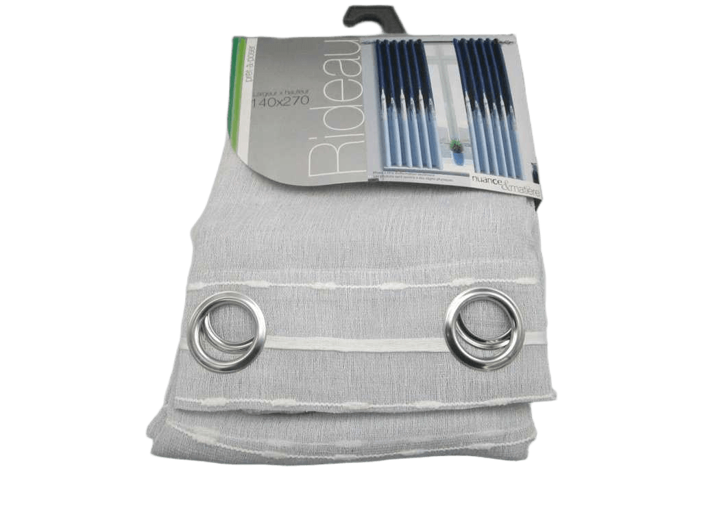 Curtain 140*270, Linen 8 Rings Silver 130gsmgray140x270