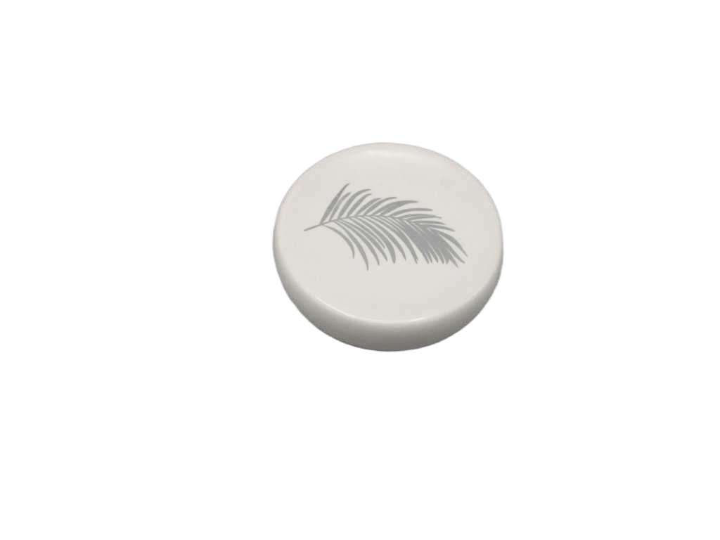 Soap Holder (0) 11.1 X 2.4 Cm Ceramique Imprimee Argent Orbella Blanc/Argent