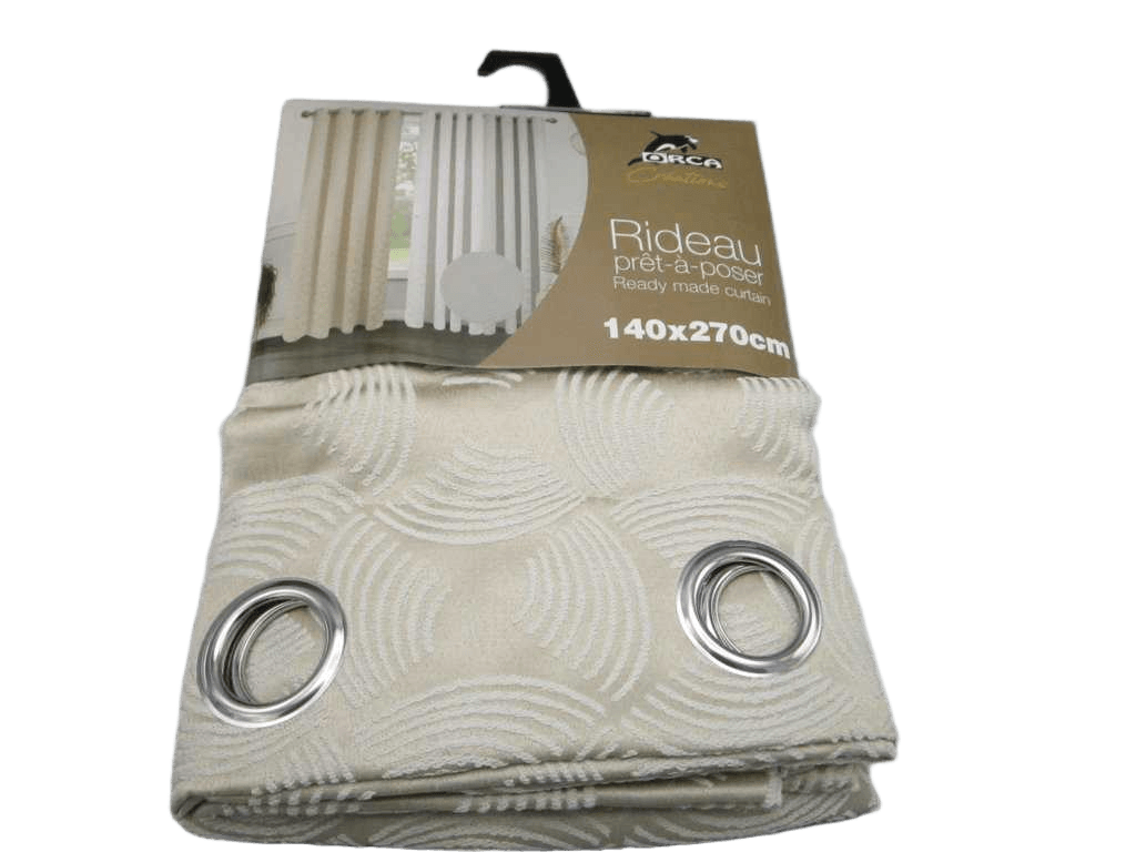 Curtain Jacquard Window Curtain 8 Rings 100% Polyester 150gsm 43x28x30