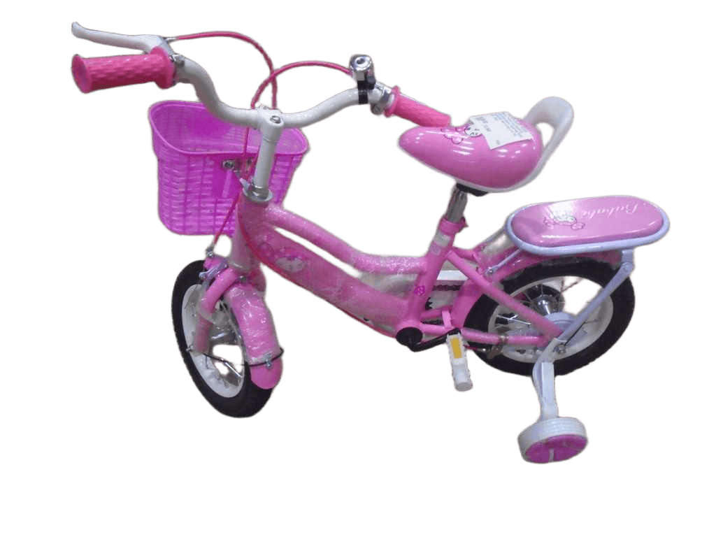 Bike 12'' With Basket, Training Wheel, Ffront Caliper Break, Rear Band Brake, Front And Rear Mudguard
