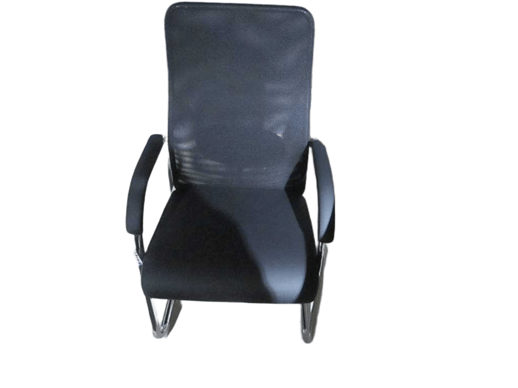 Visitor Chair Seat:pu Back:mesh Frame:chromeblack 169