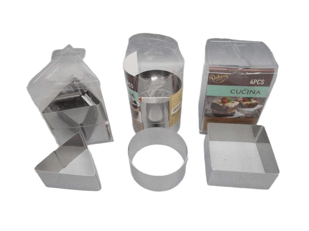 Cake Press Set 4pcs 3ass