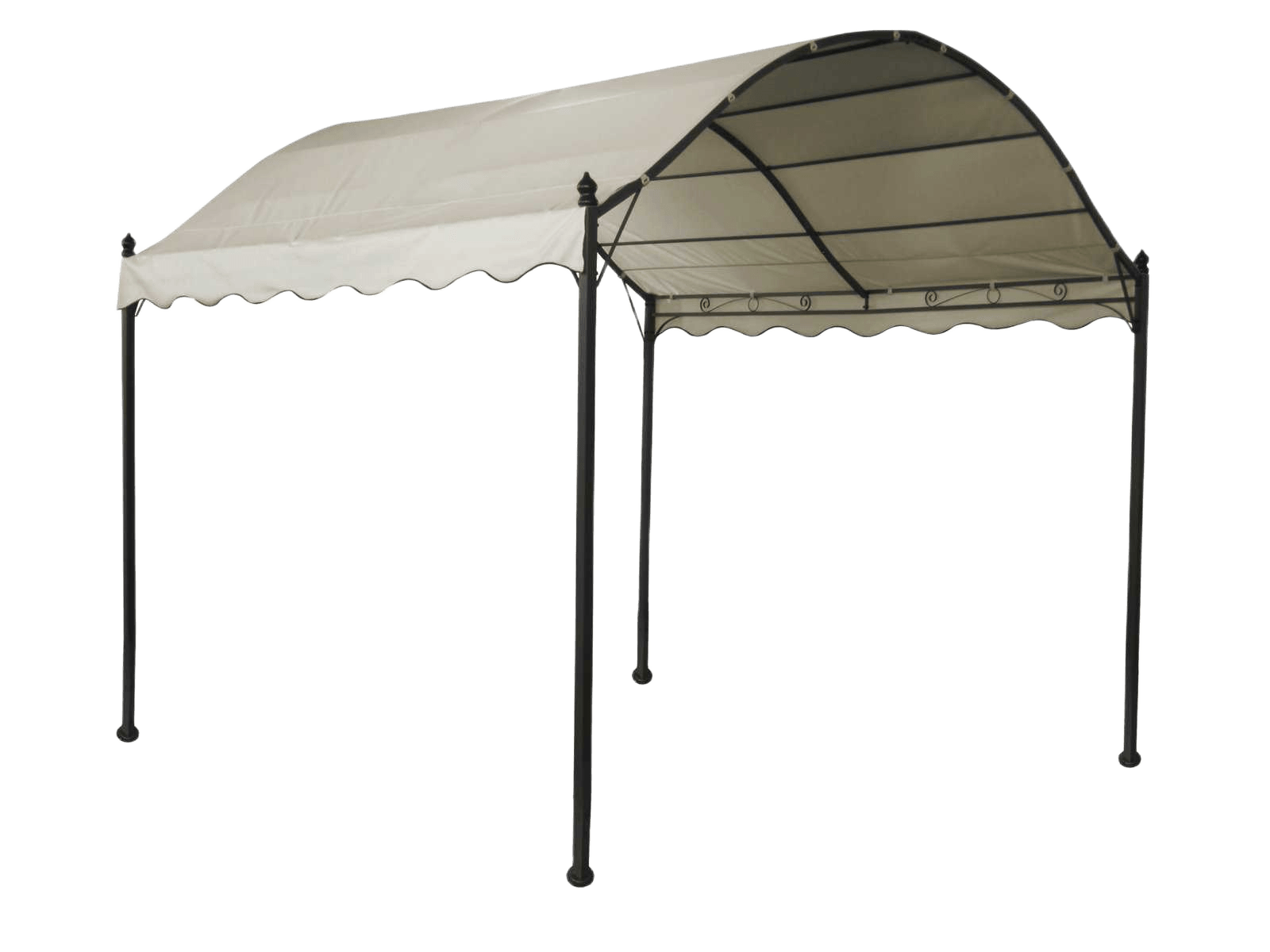Metal Gazebo 3x4x2.75m Meter Taupesteel Tube And Polyester Cover