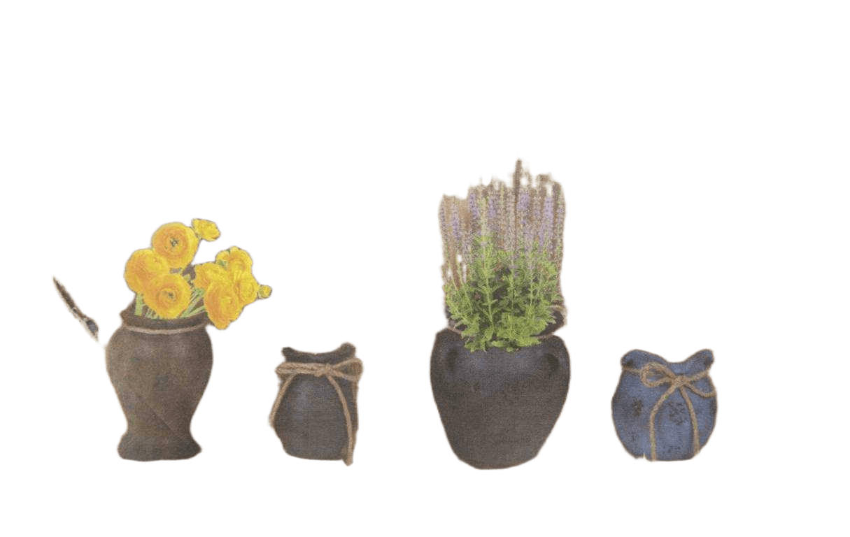 Wall Decoration With 4 Pots