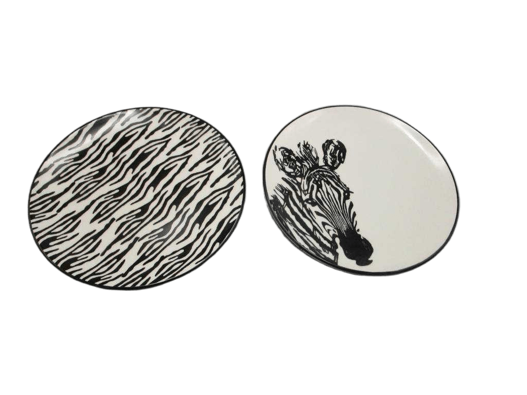 Plate Zebra Collection Pm Ass 2 Desing Zebra 21 Cm