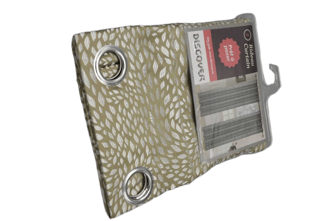 Curtain, 8 Rings Silver 140*270 G Taupe 1cl=