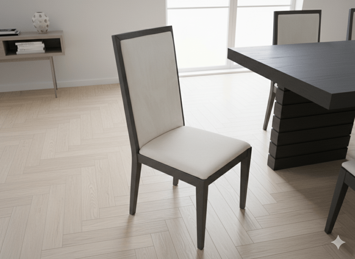 Dining Chair Fabric Clr:grey Oak/Oyster Ref:gem-B Elegant-B (1c/2cl)
