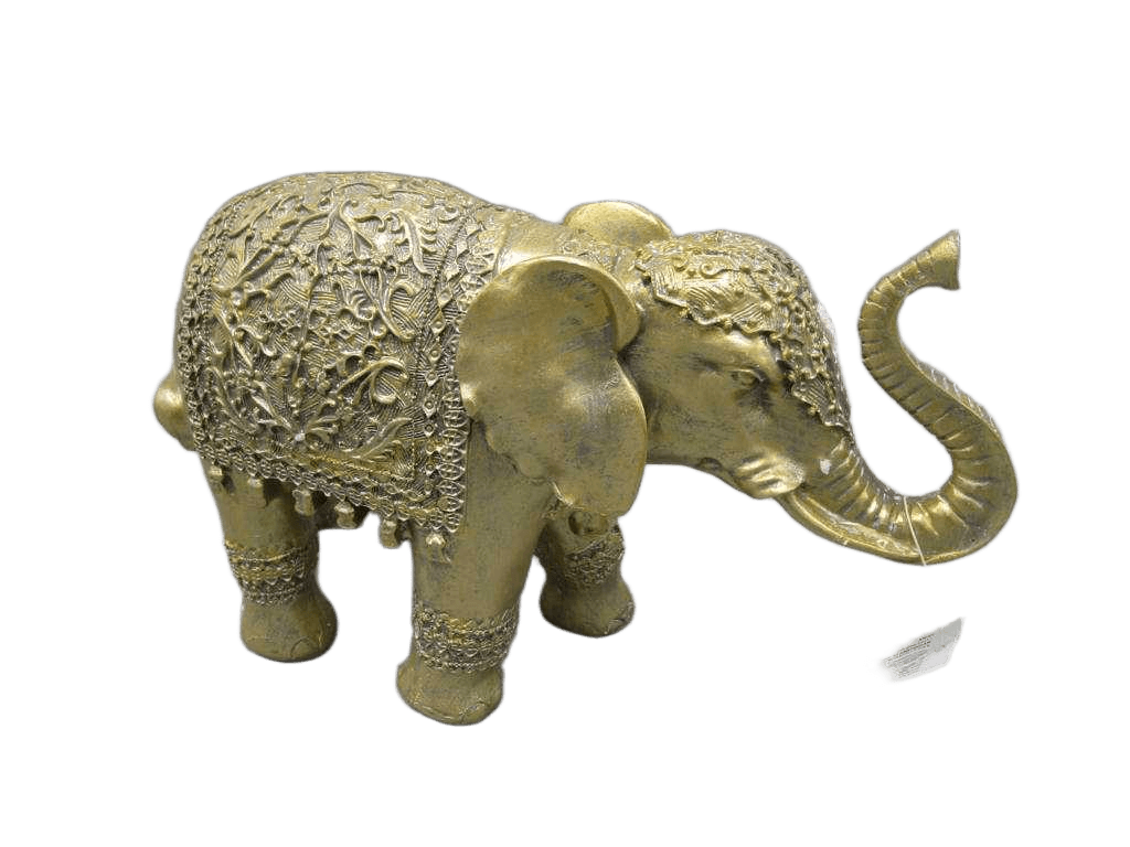 Elephant Polystone Gold