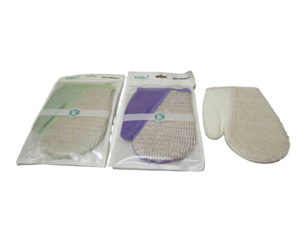 Glove Lin And Cot Ton Bath 22x16.5 Purple, Green, Beige Mix