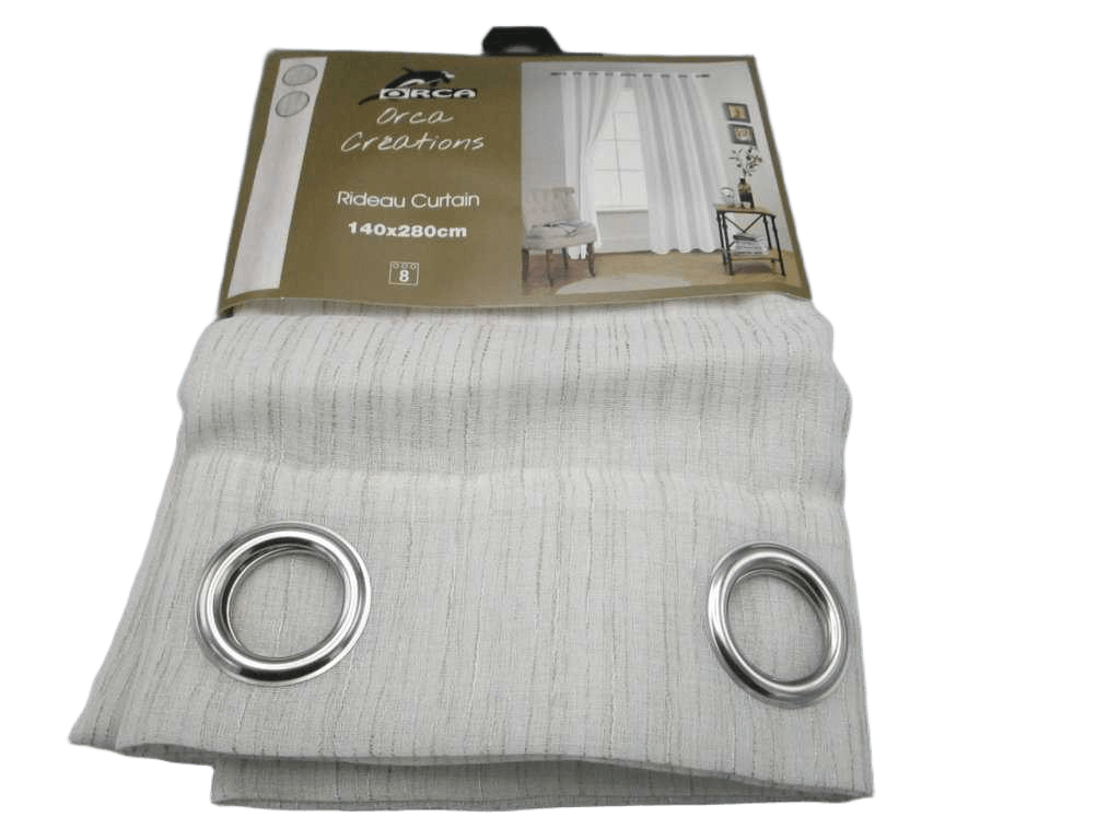 Curtain 140x280 Cm 90% Polyester 10%linen 8 Ring 195gsm With Packing Hanger
