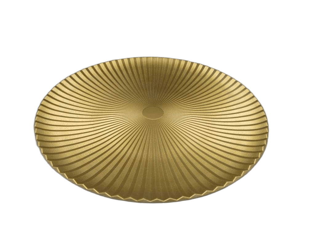 Plate Deco Center Table Relief Gold 49cm