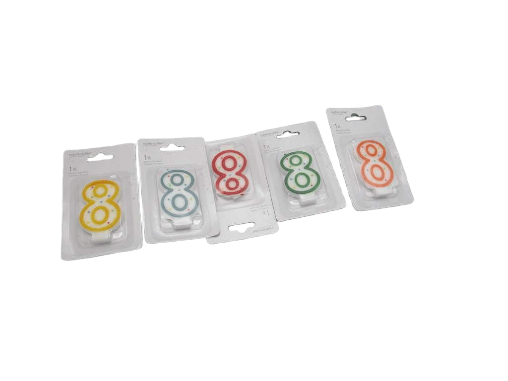 Candle Numeral 8 Height 7.3 Cm