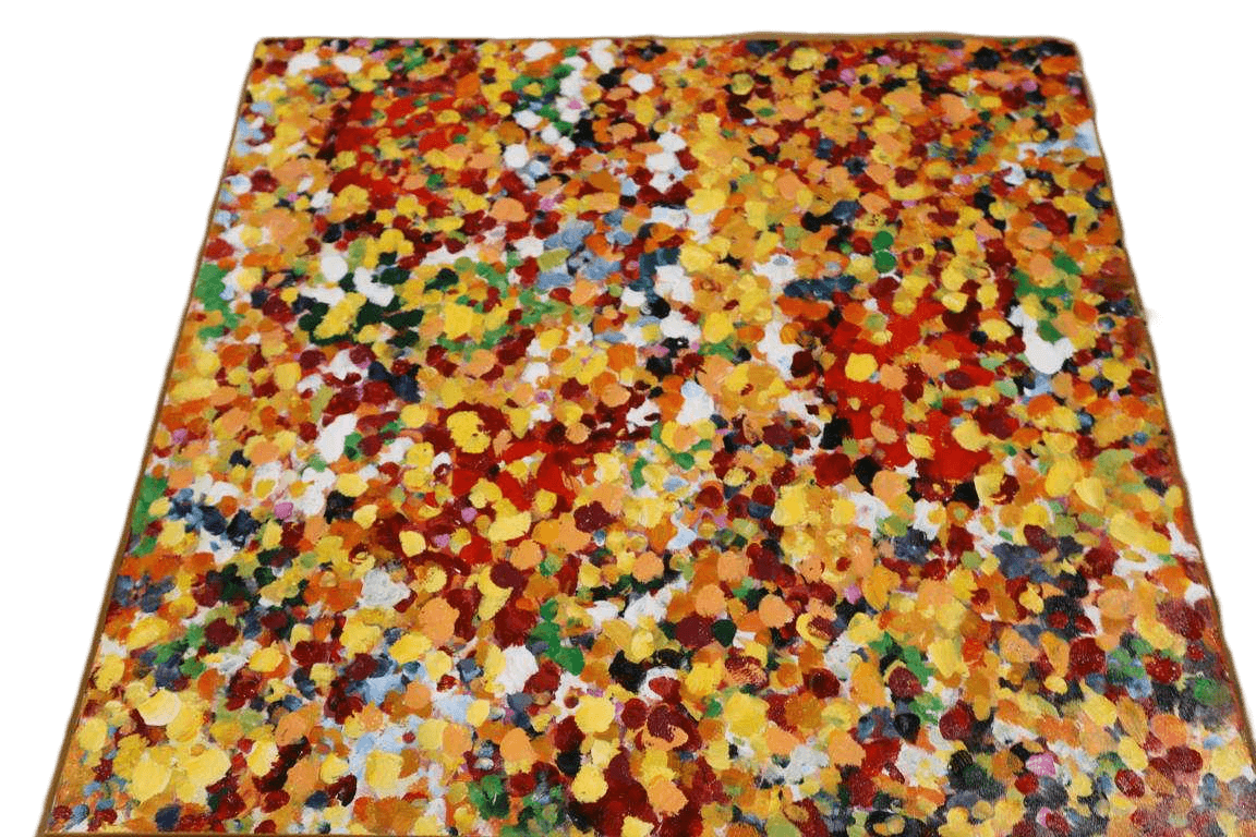 Painting Orange Abstrate No Frame