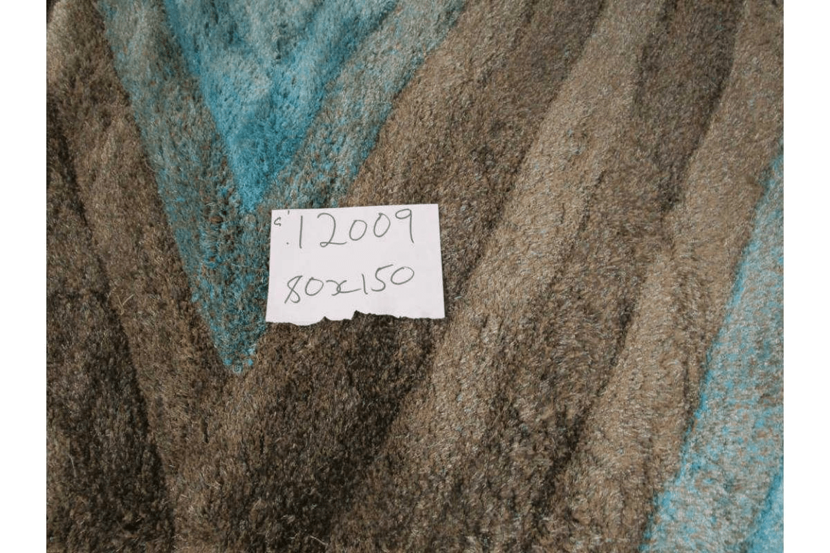 Carpet Polyester Soft & Silk Shaggy 3d Brown Turqouise